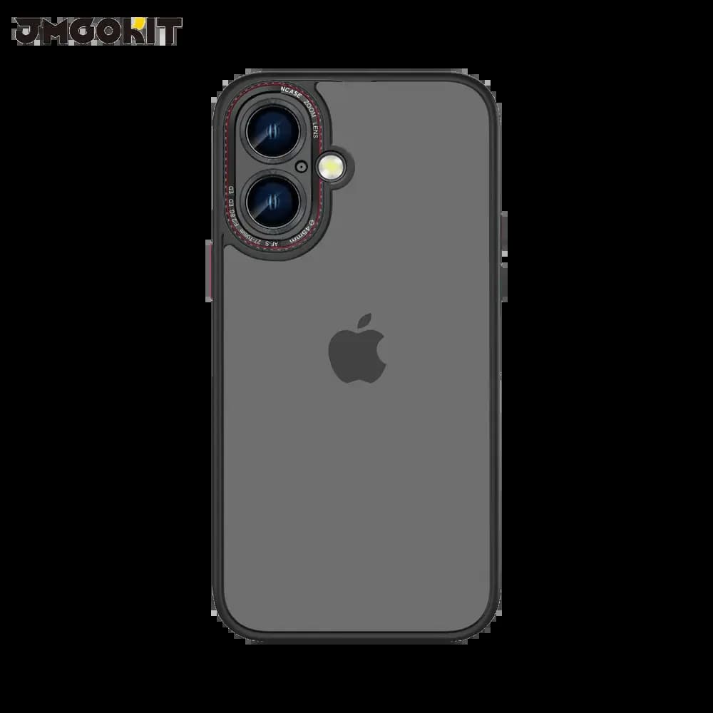 Coque de Protection Canon Lens JMGOKIT pour Apple iPhone 16 Noir