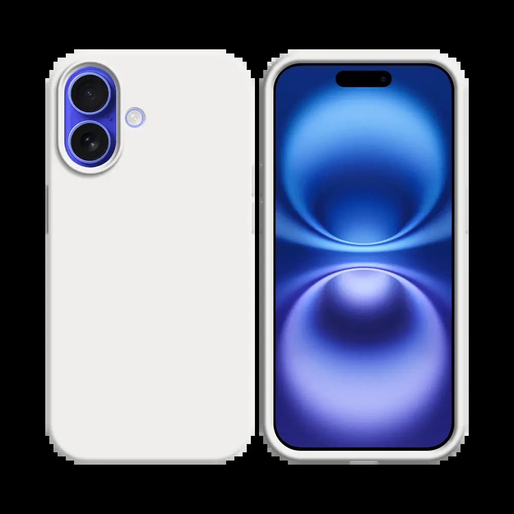 Coque silicone iPhone 16 - Blanc