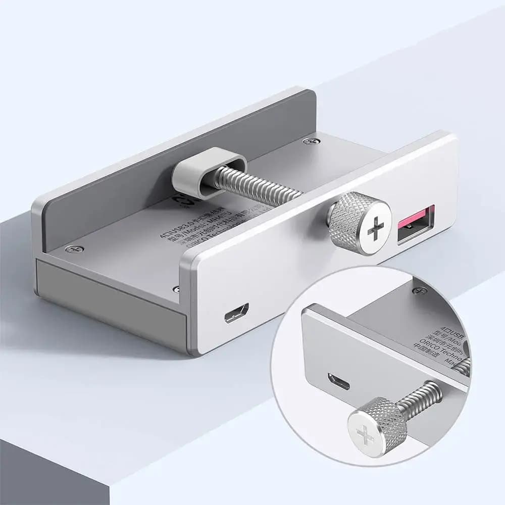Hub USB 3.0 à fixation par pince 4 ports - Orico MH4PU