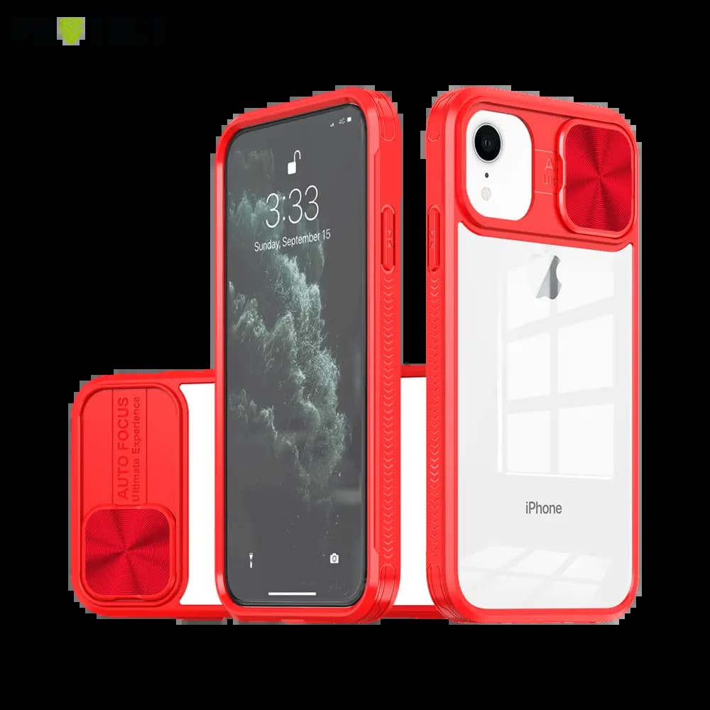 Coque iPhone XR avec cache caméra - PROTECT IE027 Rouge