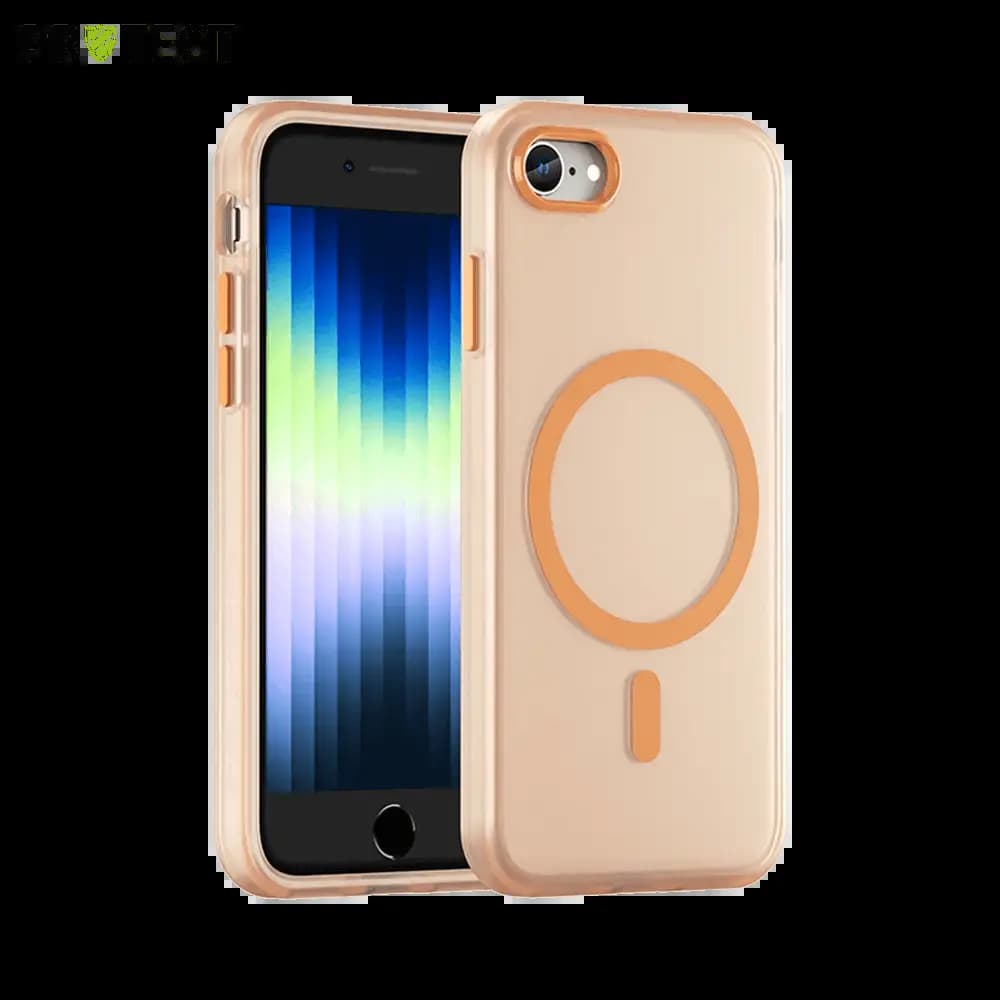 Coque MagSafe bi-matière iPhone 7 / 8 / SE (2nd & 3e Gen) - PROTECT MF-006 Orange