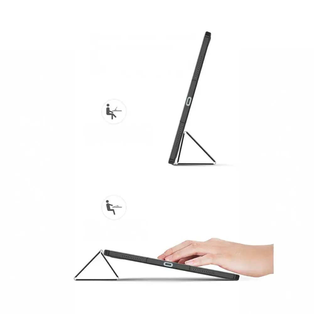 Housse folio iPad Air 4 / iPad Air 5 avec dos transparent & porte-stylet - Dux Ducis Toby Bleu