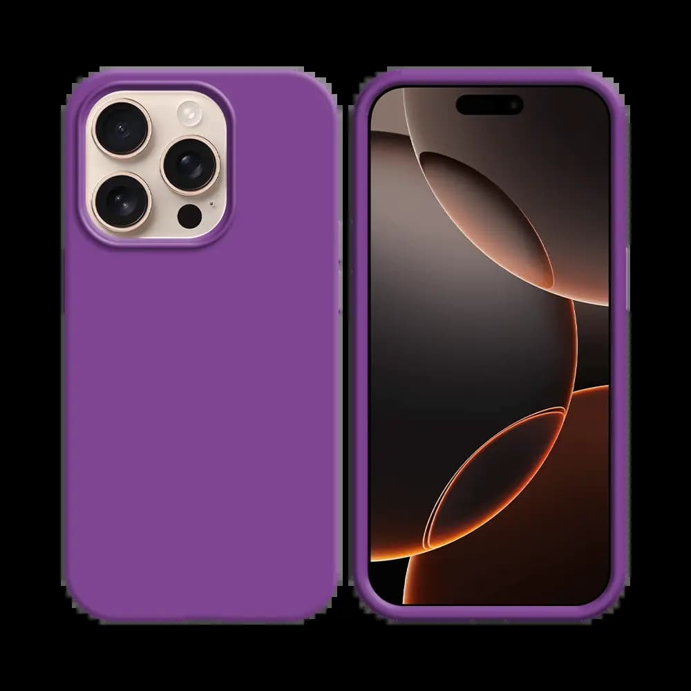 Coque silicone iPhone 16 Pro - Mauve