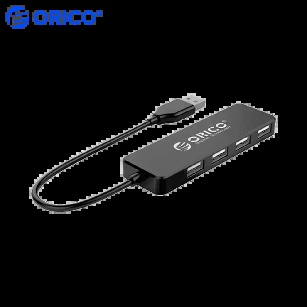 Hub USB 2.0 4 ports format compact - Orico FL01-BK