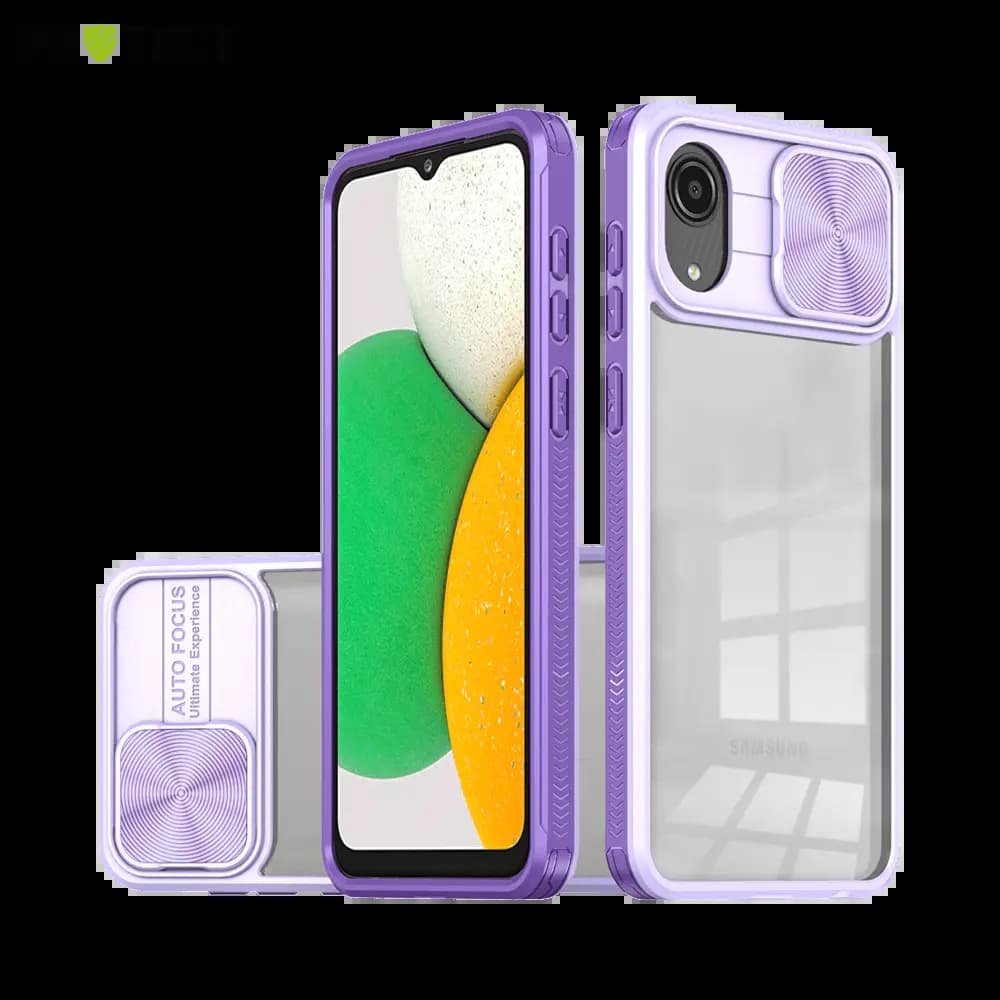 Coque Samsung Galaxy A03 Core avec cache caméra - PROTECT IE027 Violet  