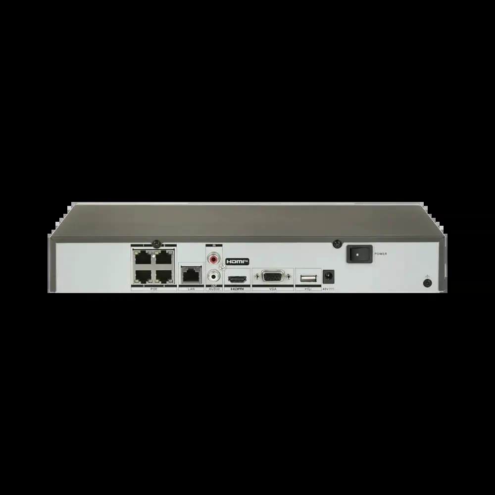 NVR Hikvision AcuSense 4K enregistreur intelligent 4 canaux PoE - Noir