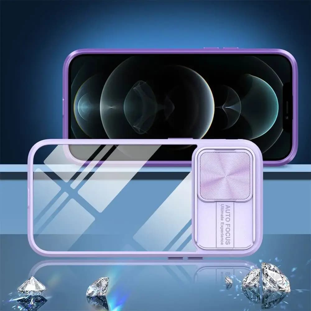 Coque iPhone 12 Pro Max avec cache caméra - PROTECT IE027 Violet