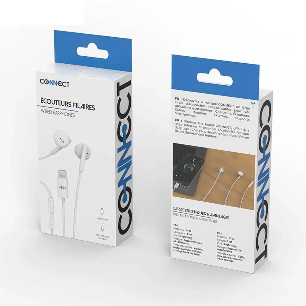 Écouteurs Filaires Lightning CONNECT Blanc