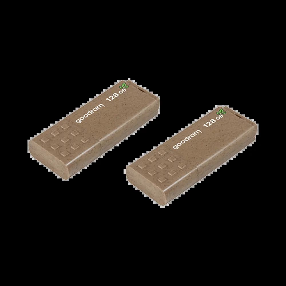 Lot de 2 clés USB 3.2 Gen1 128Go Goodram UME3 éco-friendly
