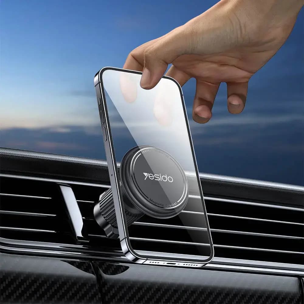 Support smartphone magnétique pour voiture Yesido C252 Noir