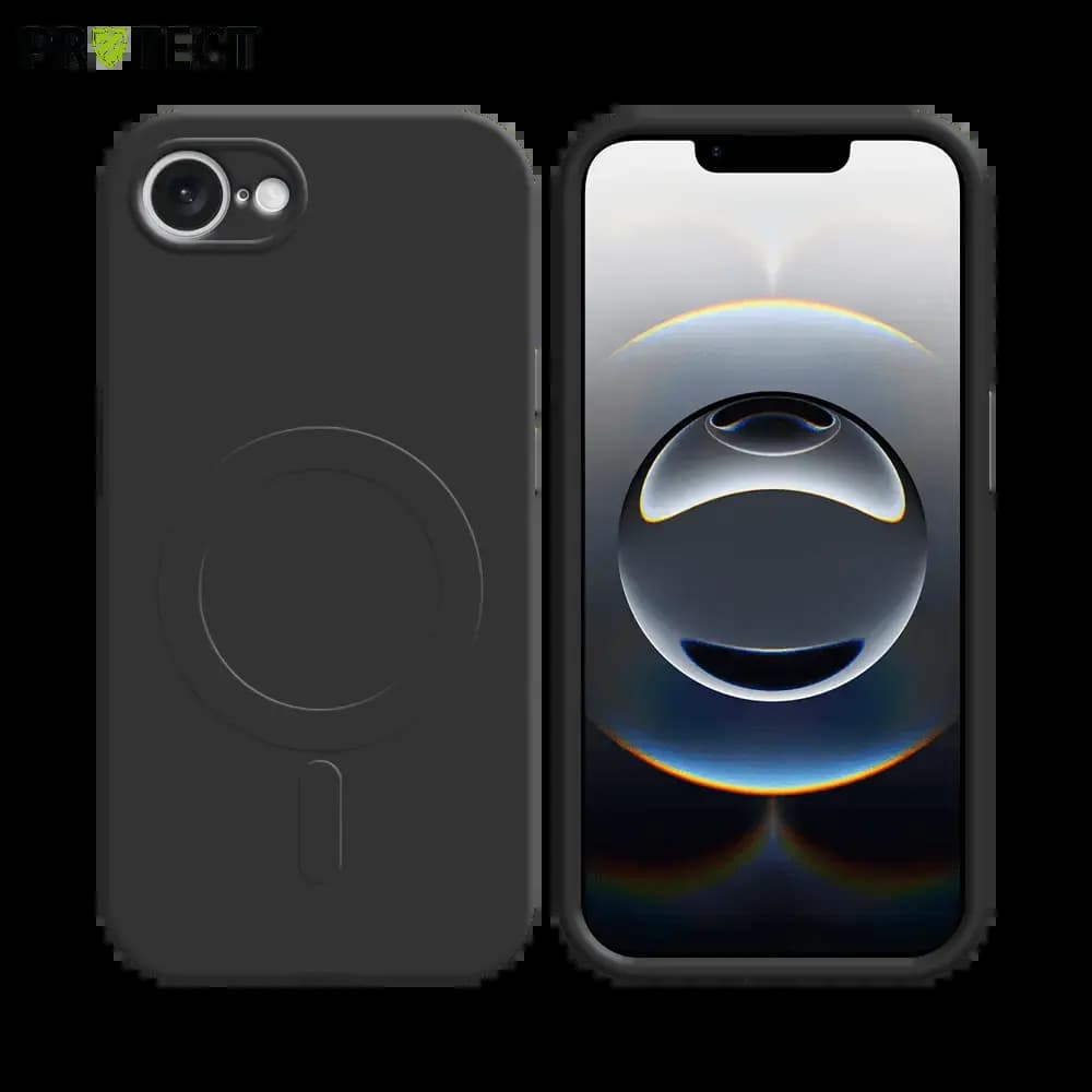 Coque MagSafe iPhone 16e / iPhone 17e antichoc et intérieur flanelle - PROTECT IZ001 Noir