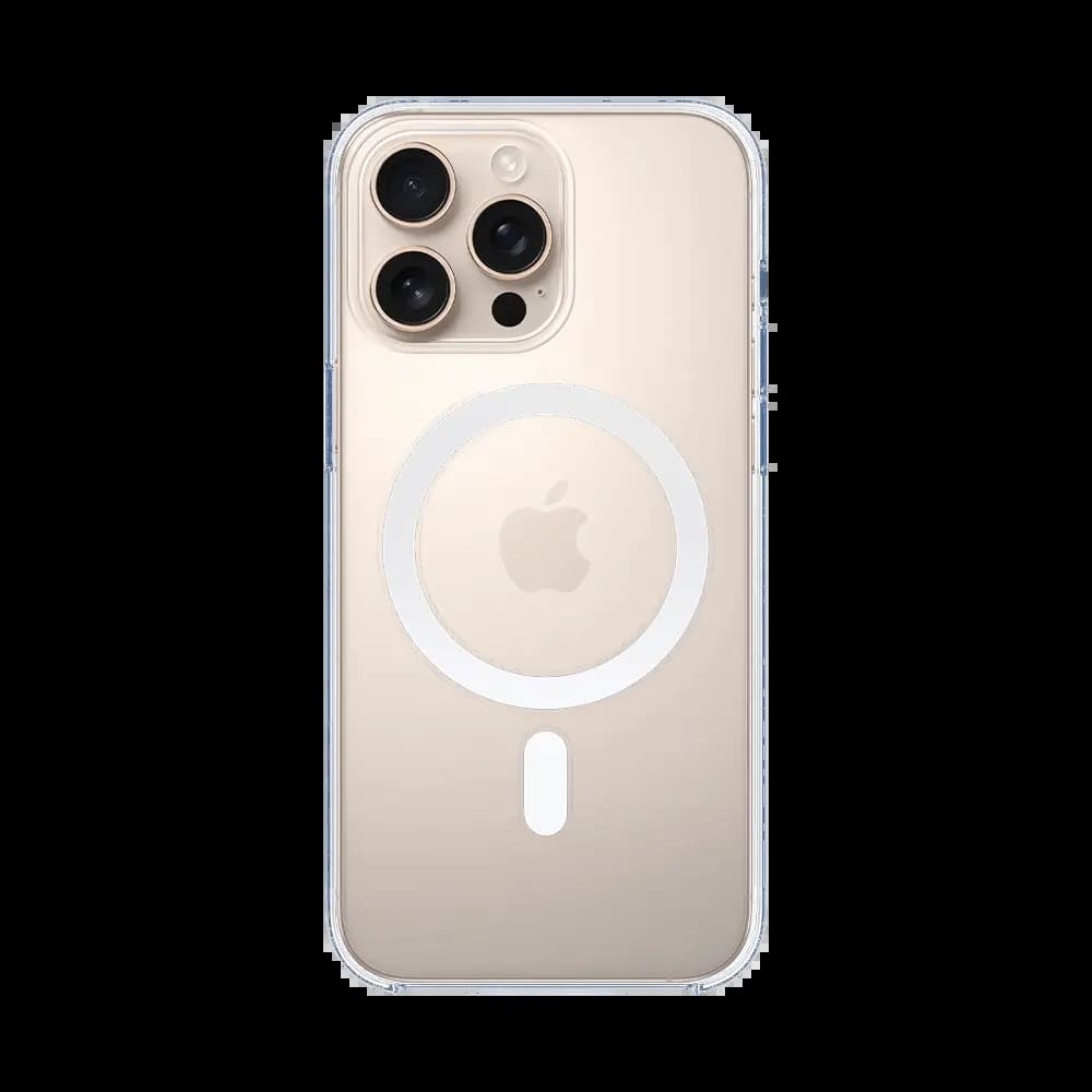 Coque MagSafe silicone transparente iPhone 16 Pro - Vue 2