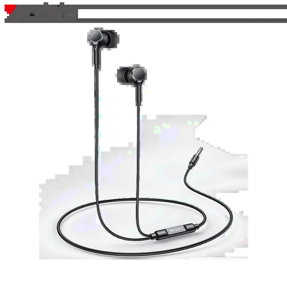 Écouteurs filaires jack 3.5mm universels avec micro - Yesido YH53 Noir
