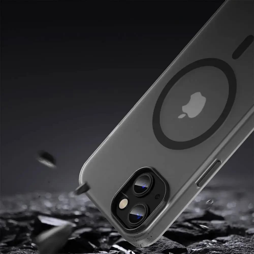 Coque MagSafe bi-matière iPhone 13 - PROTECT MF-006 Noir
