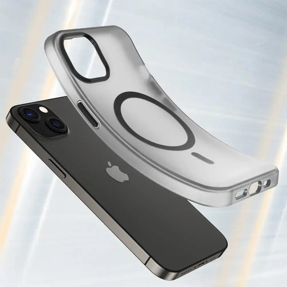 Coque MagSafe bi-matière iPhone 13 - PROTECT MF-006 Noir