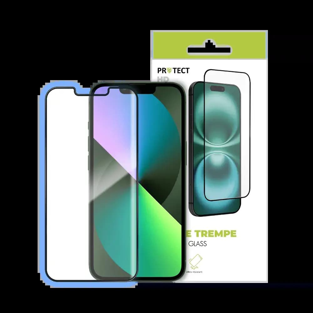 Verre trempé HD iPhone 13 Mini protection écran 9H - PROTECT Transparent - Vue 3