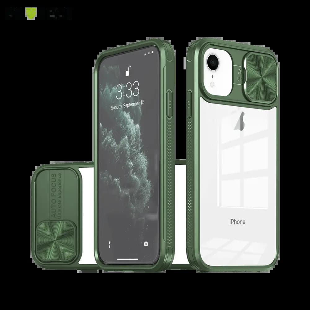 Coque iPhone XR avec cache caméra - PROTECT IE027 Vert Foncé