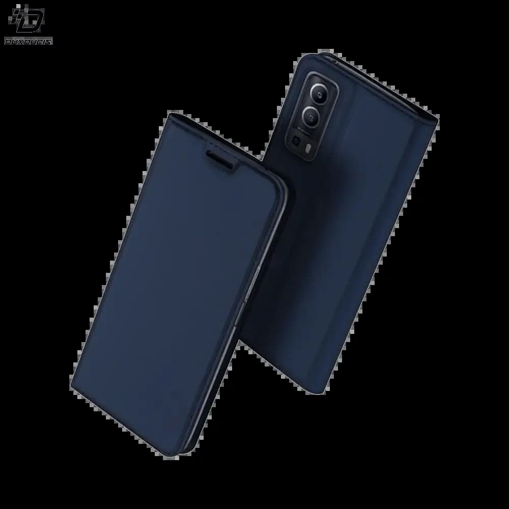 Housse folio Vivo Y72 5G porte-carte - Dux Ducis Skin Pro Bleu