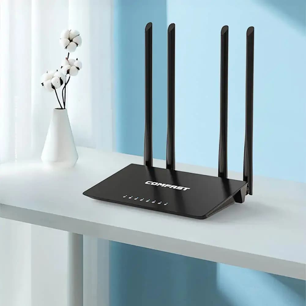 Routeur WiFi bi-bande AC1200 4 antennes – Comfast V2 CF-WR619AC