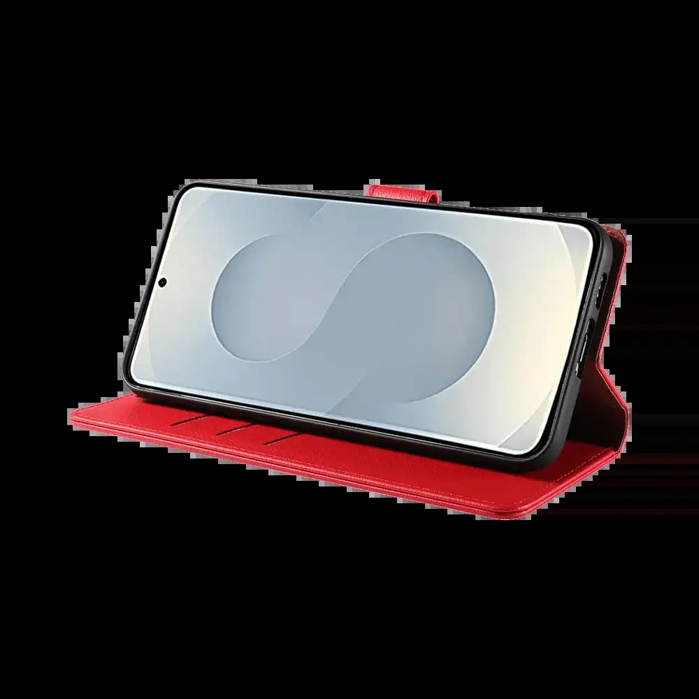 Housse folio anti-RFID Samsung Galaxy S25 Edge – PROTECT IP011 Rouge