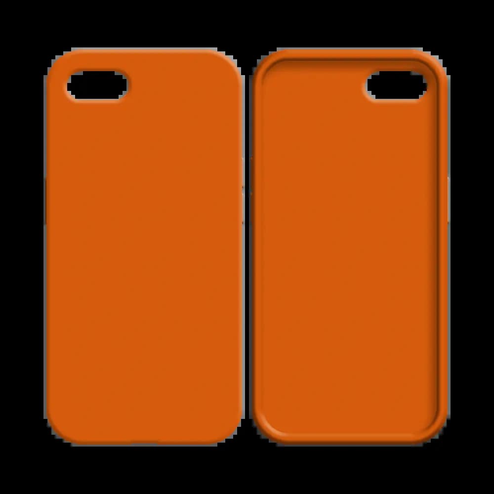 Coque silicone iPhone 7 / 8 / SE - Orange  - Vue 2