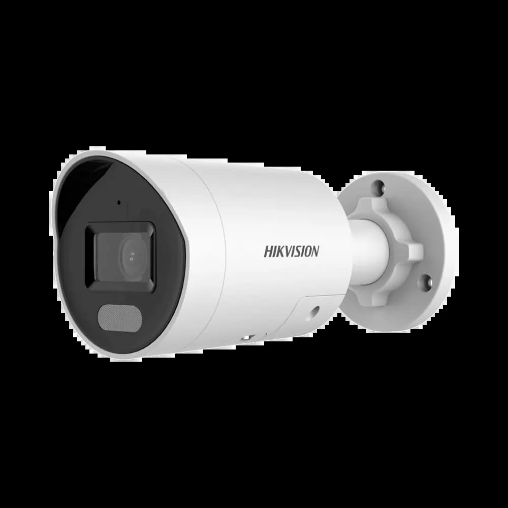Caméra de Surveillance avec IA Hikvision (4mm) Mini Bullet 4MP Smart Hybrid Light, ColorVu & AcuSense Blanc
