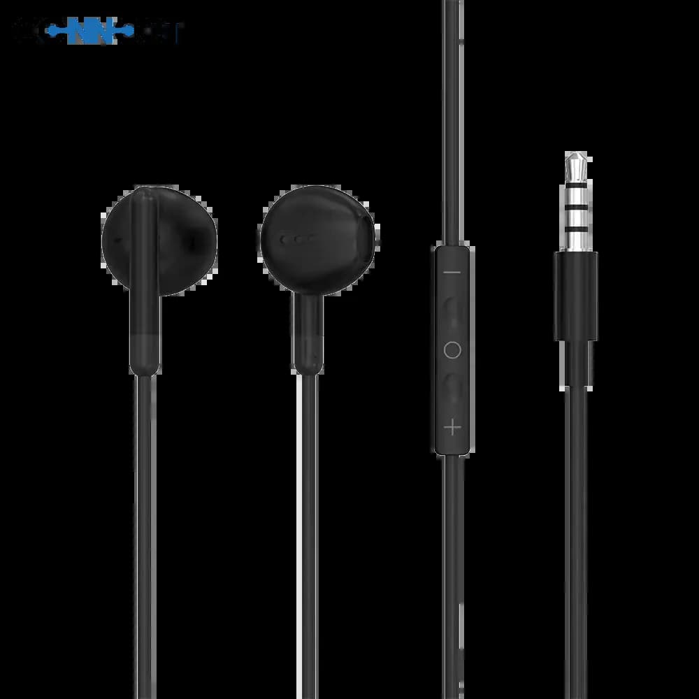 Écouteurs filaires jack 3.5mm stéréo avec micro - CONNECT Noir
