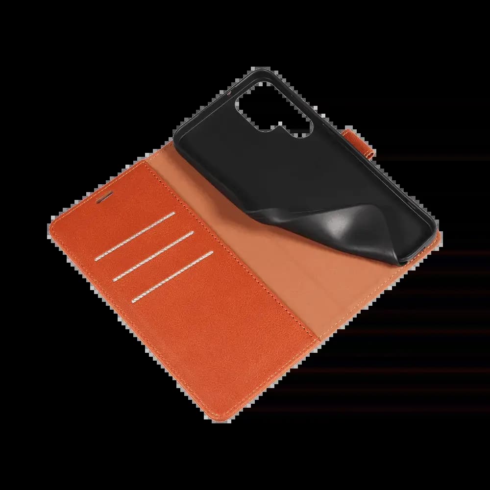 Housse folio anti-RFID Samsung Galaxy S22 Ultra – PROTECT IP011 Marron