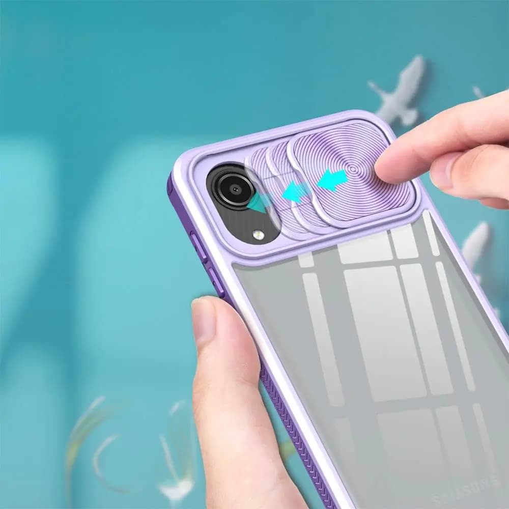 Coque Samsung Galaxy A03 Core avec cache caméra - PROTECT IE027 Violet  