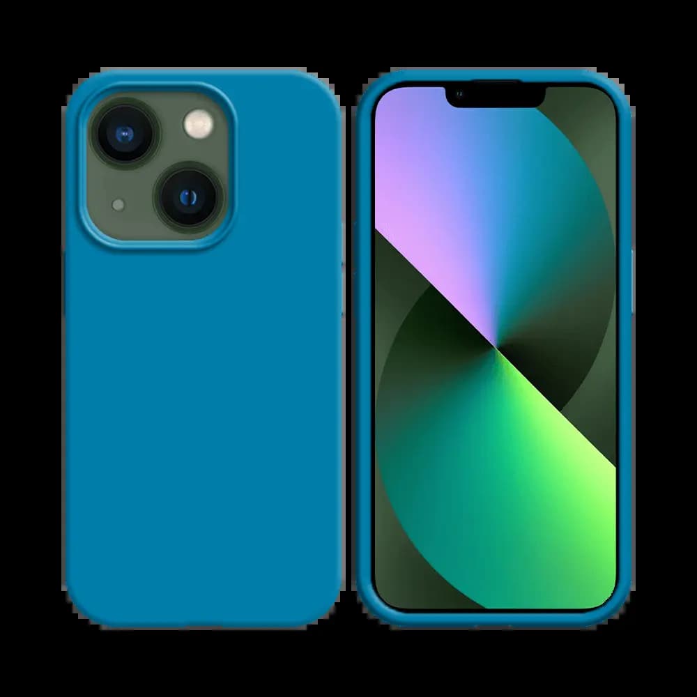 Coque silicone iPhone 13 Mini - Bleu Ciel