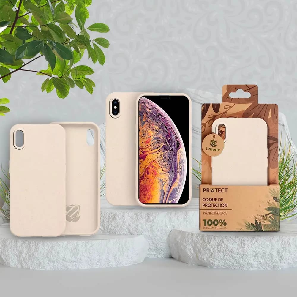 Coque bio iPhone XS Max - PROTECT Rose