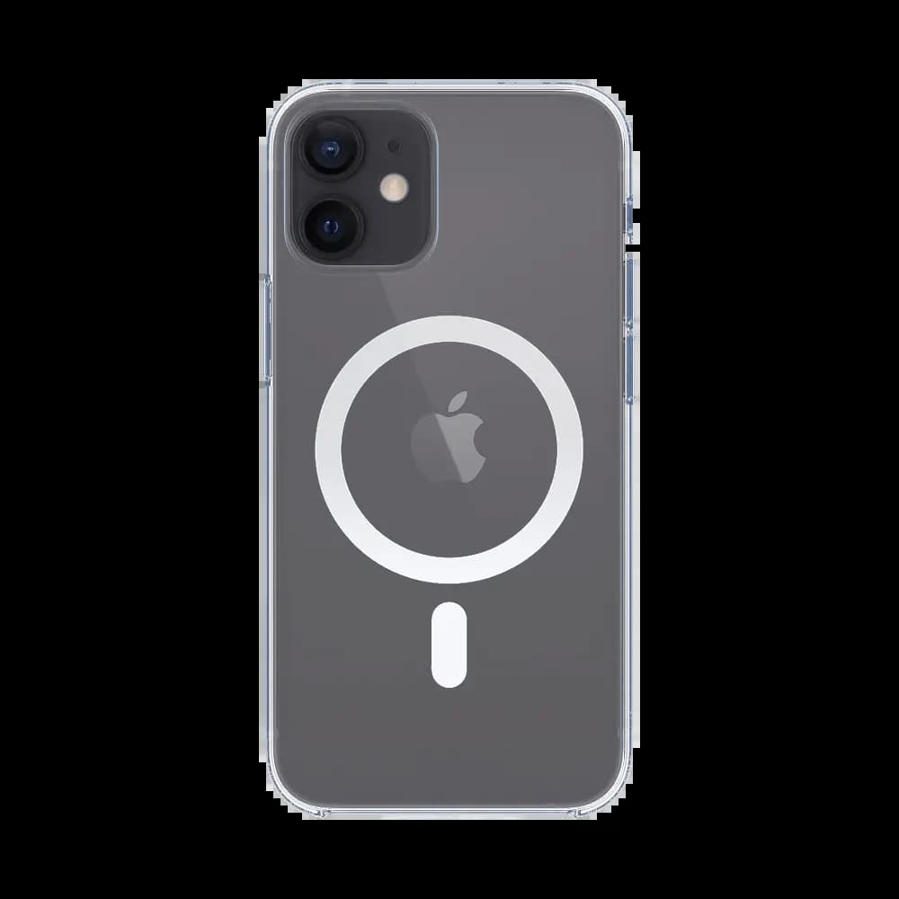 Coque MagSafe silicone transparente iPhone 12 mini - Vue 2
