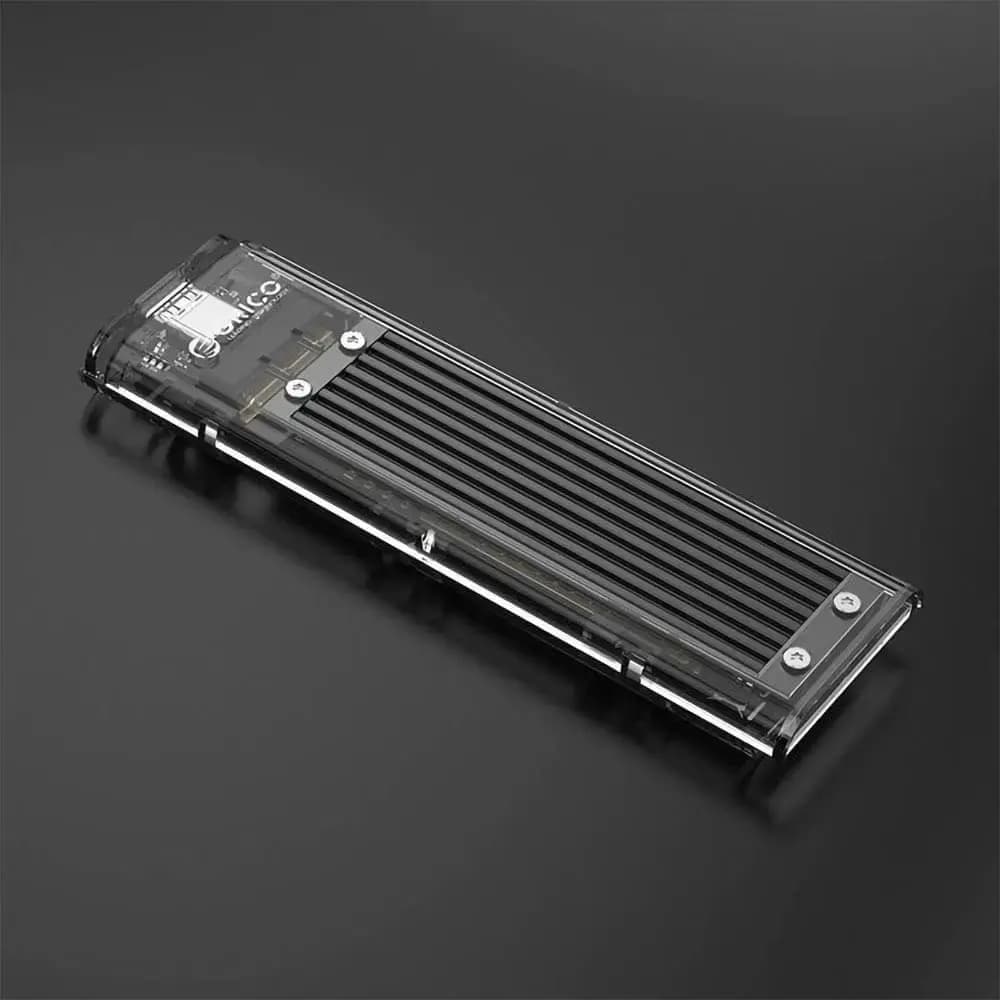 Boîtier SSD M.2 NVMe 10 Gb/s USB-C - Orico Transparent