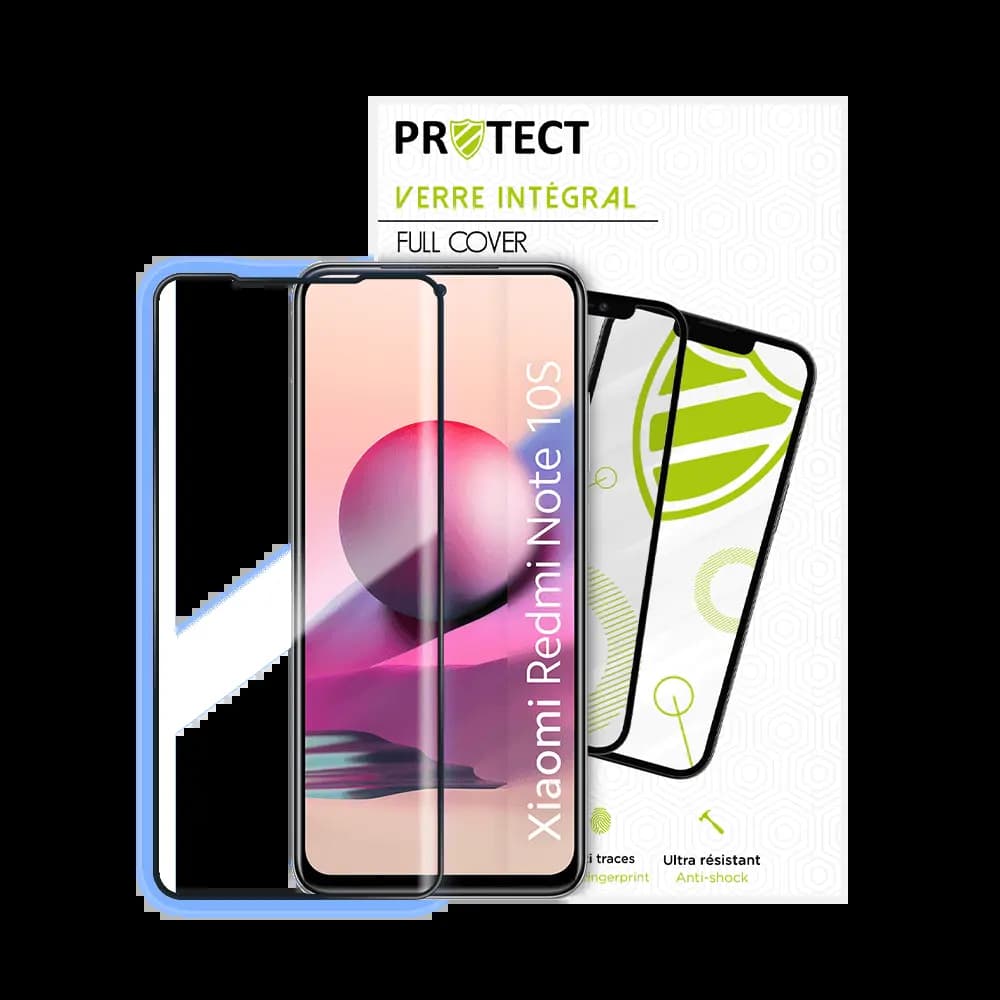 Verre trempé intégral Xiaomi Redmi Note 10S protection écran 9H - PROTECT Noir