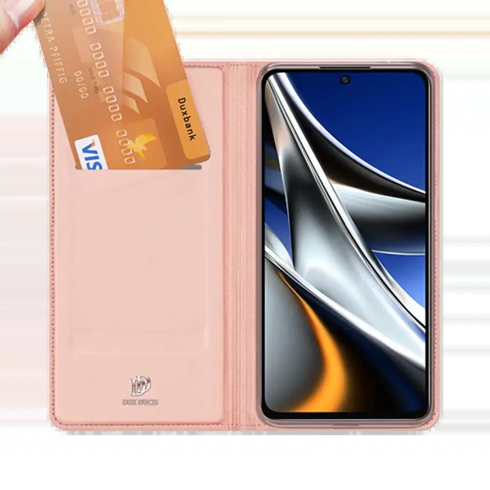 Housse folio Xiaomi Poco X4 Pro 5G porte-carte – Dux Ducis Skin Pro Noir