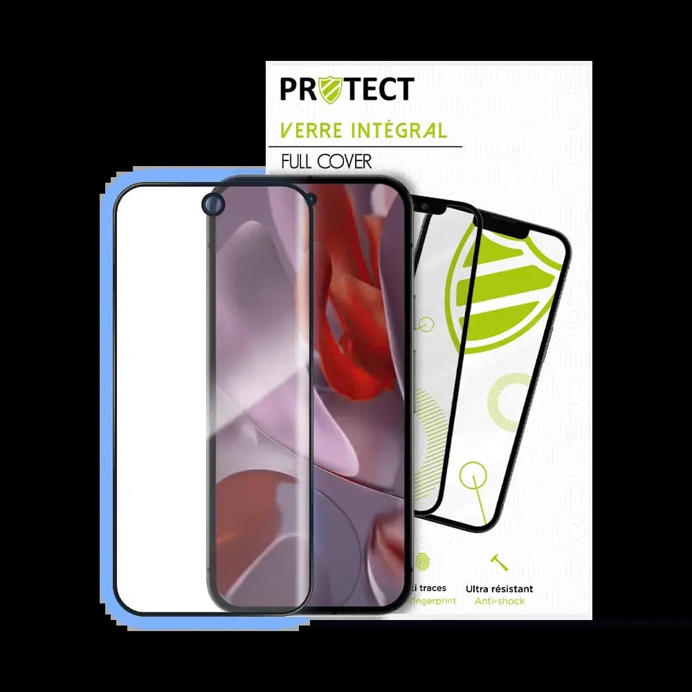 Verre trempé intégral 5D 9H – protection écran Google Pixel 9a – PROTECT Noir