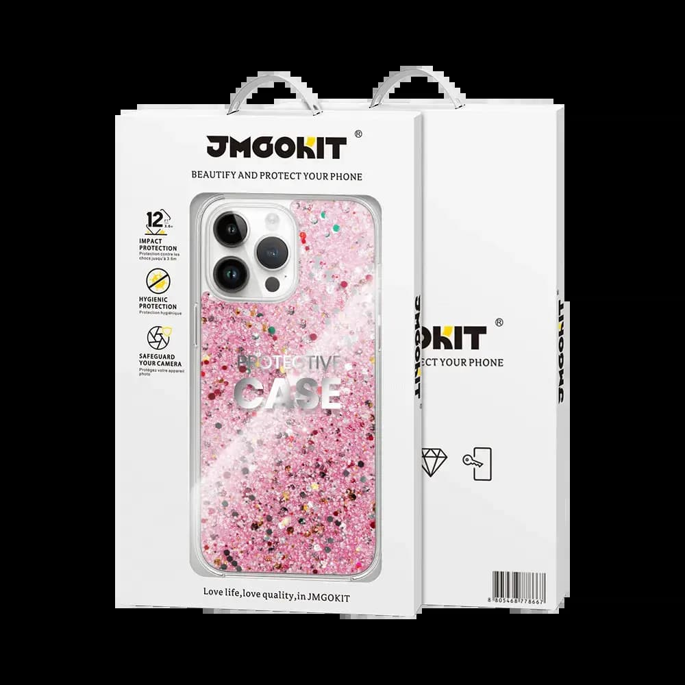 Coque paillettes iPhone 16 Pro Twinkle JMGOKIT - Rose