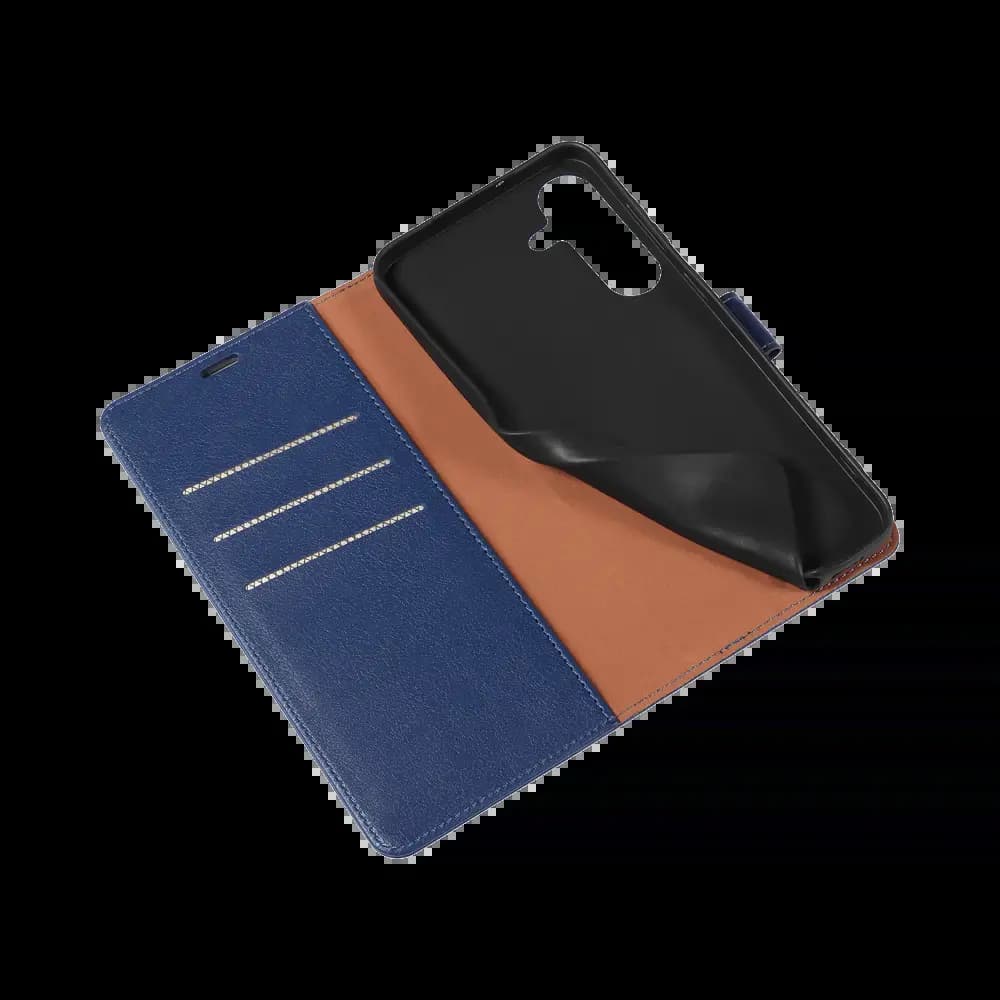 Housse folio anti-RFID Samsung Galaxy S25 – PROTECT IP011 Bleu Marine - Vue 4