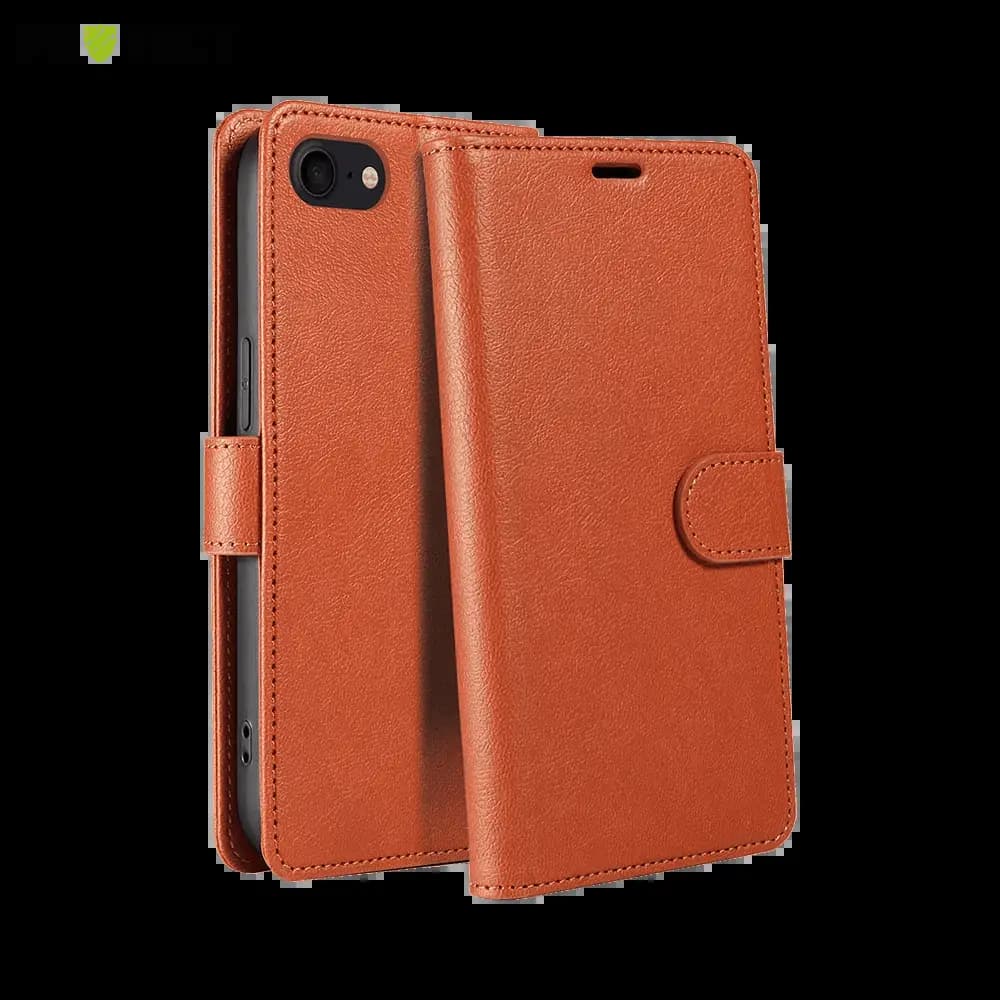 Housse folio anti-RFID iPhone 7 / 8 / SE – PROTECT IP011 Marron