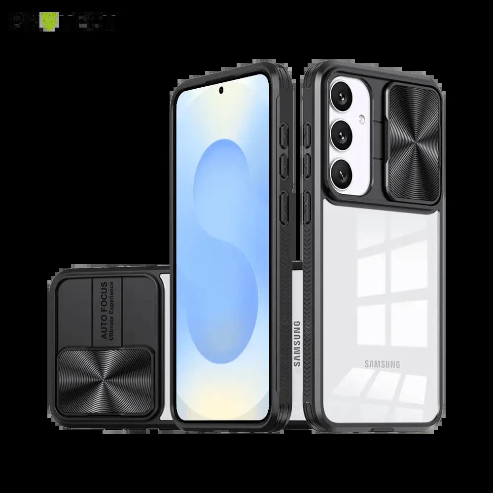 Coque avec cache caméra Samsung Galaxy S25+ - PROTECT IE027 Noir