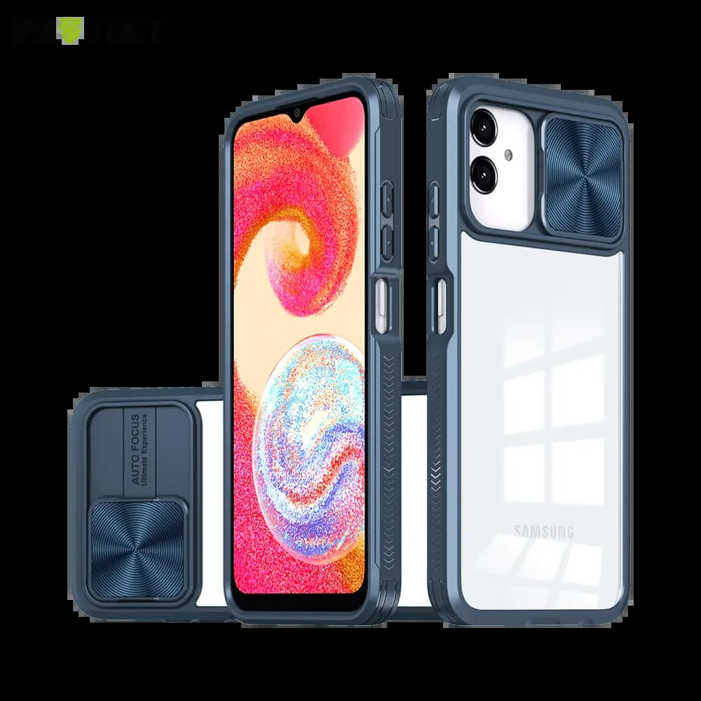 Coque Samsung Galaxy A04e avec cache caméra - PROTECT IE027 Bleu Marine