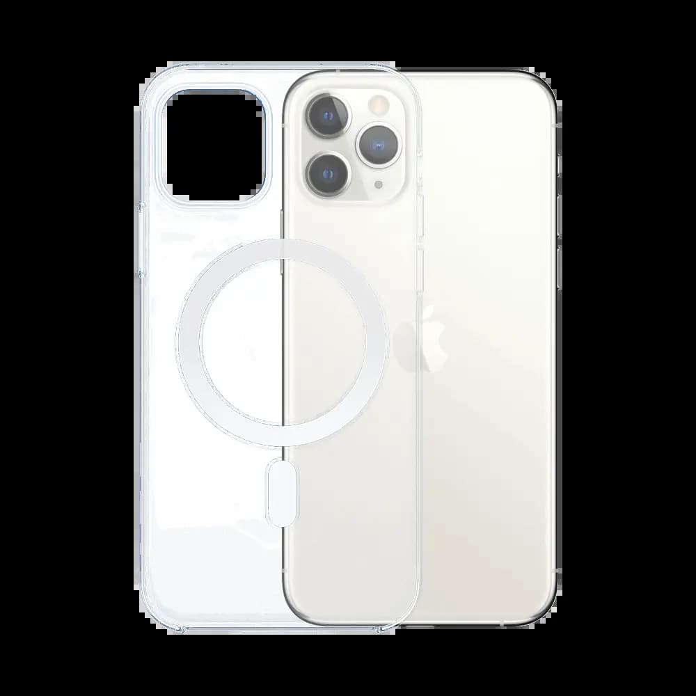 Coque MagSafe silicone transparente iPhone 11 Pro Max 