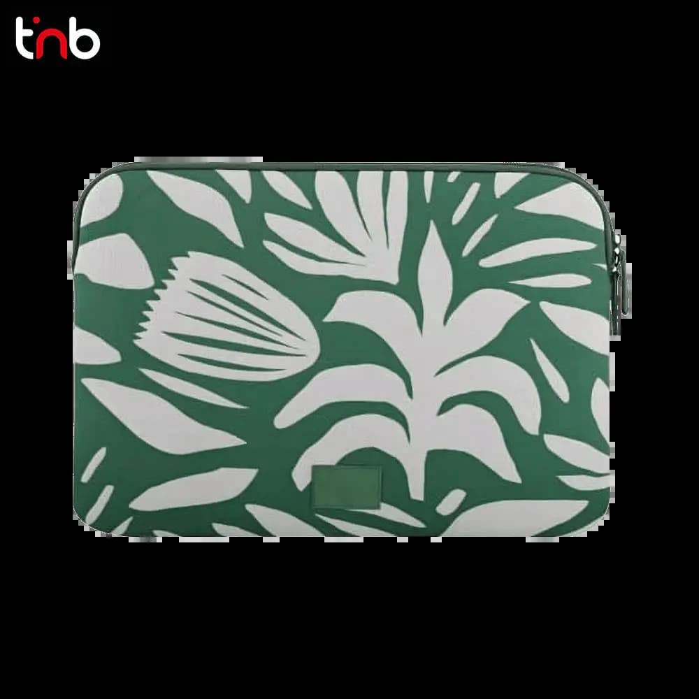 Housse PC portable 14" à mémoire de forme et motif végétal - T'nb EXCLUSIV GARDEN Vert