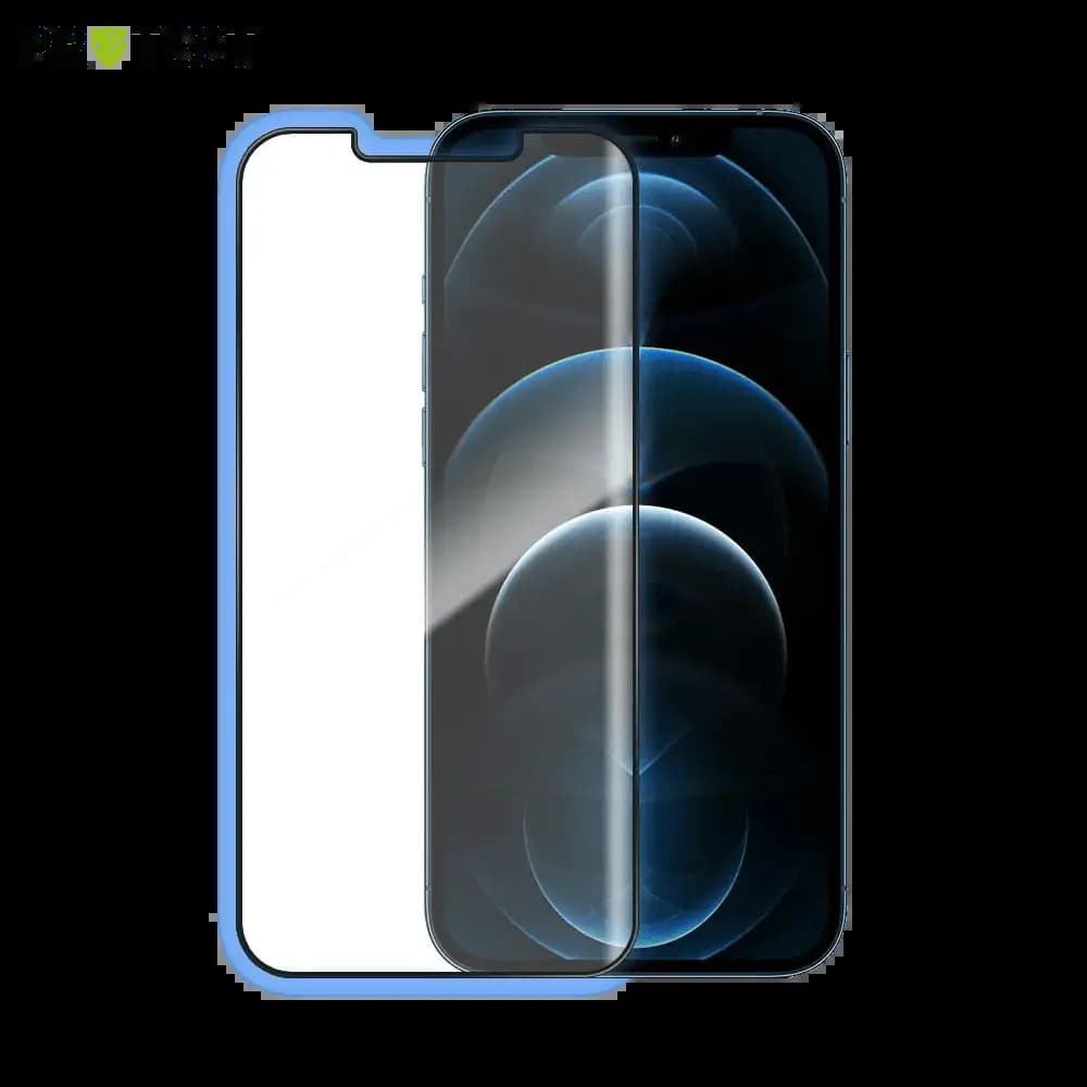Verre trempé intégral iPhone 12 / 12 Pro protection écran 9H - PROTECT Noir