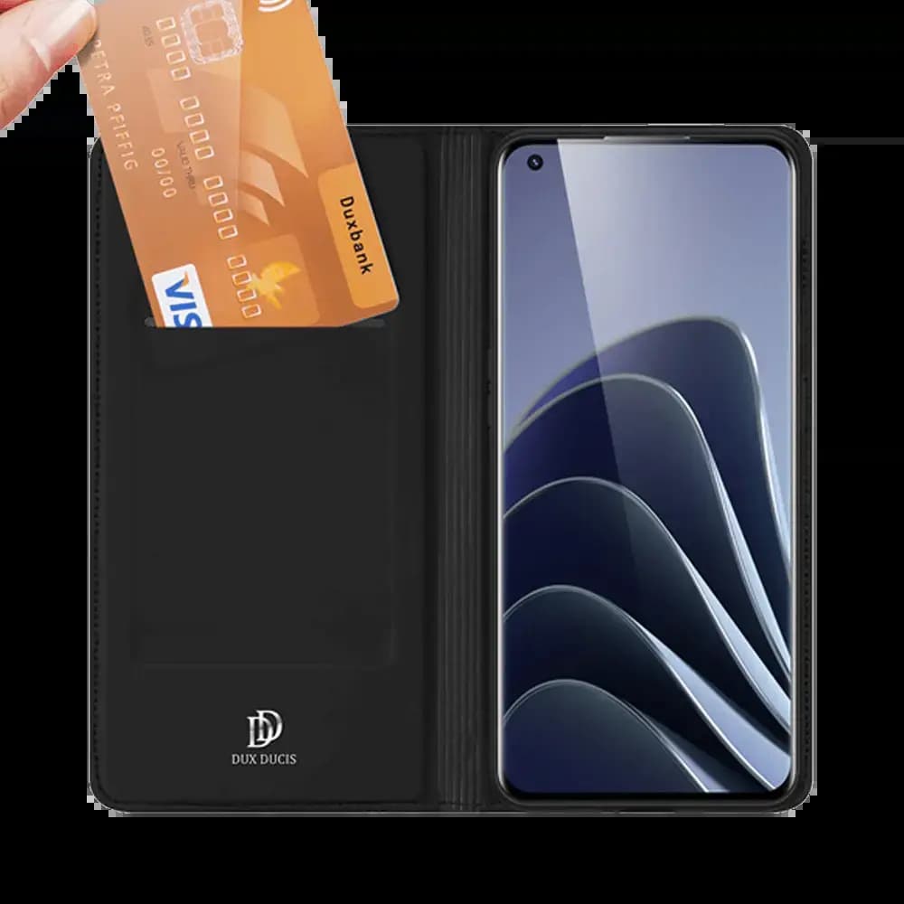 Housse folio OnePlus 10 Pro 5G porte-carte - Dux Ducis Skin Pro Bleu
