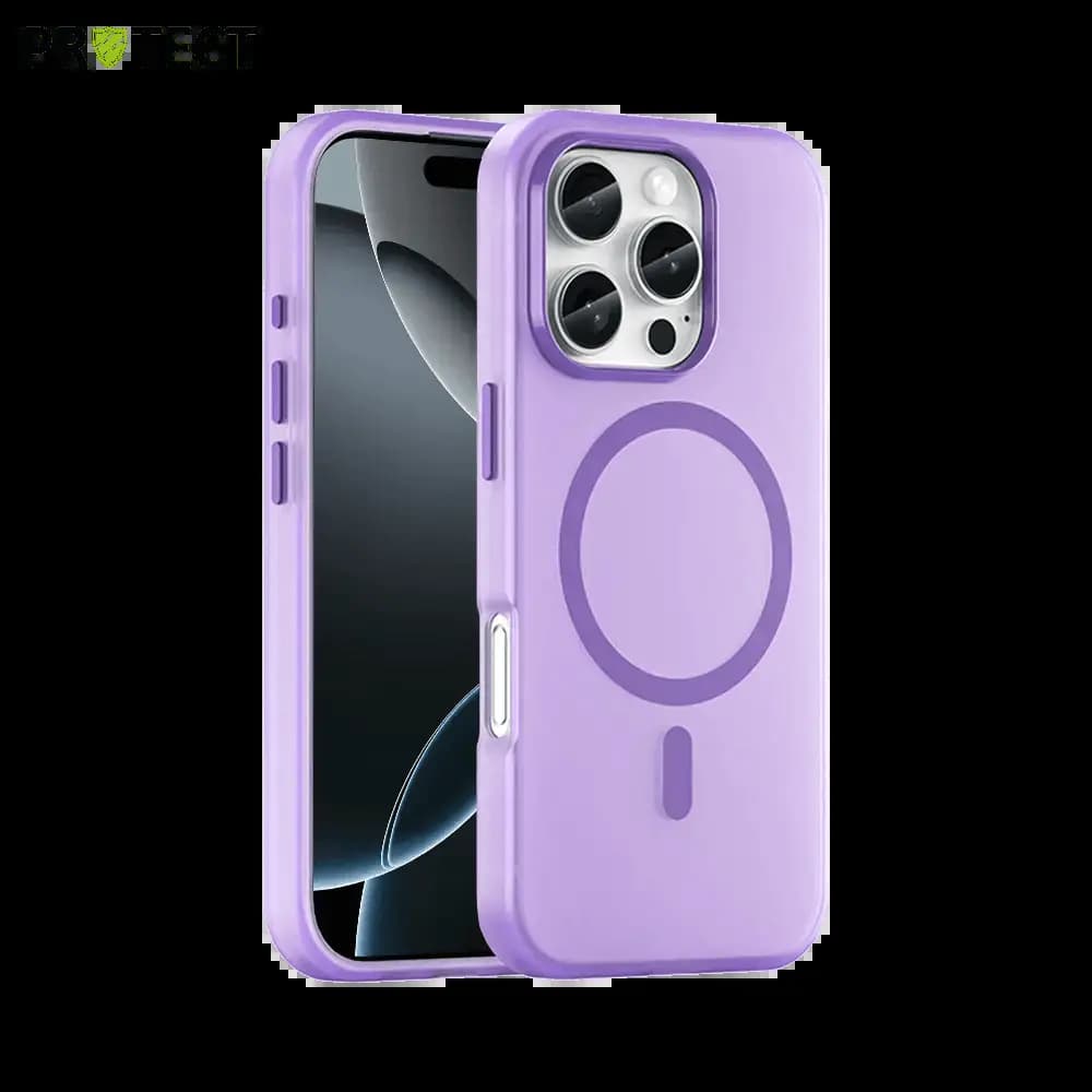 Coque MagSafe bi-matière iPhone 16 Pro - PROTECT MF-006 Violet Foncé 
