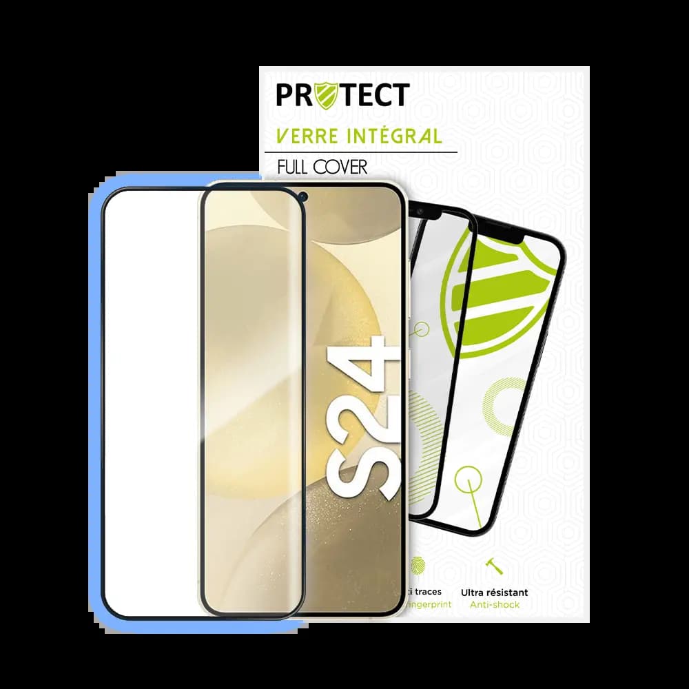 Verre trempé intégral Samsung Galaxy S24 5G protection écran 9H - PROTECT Noir