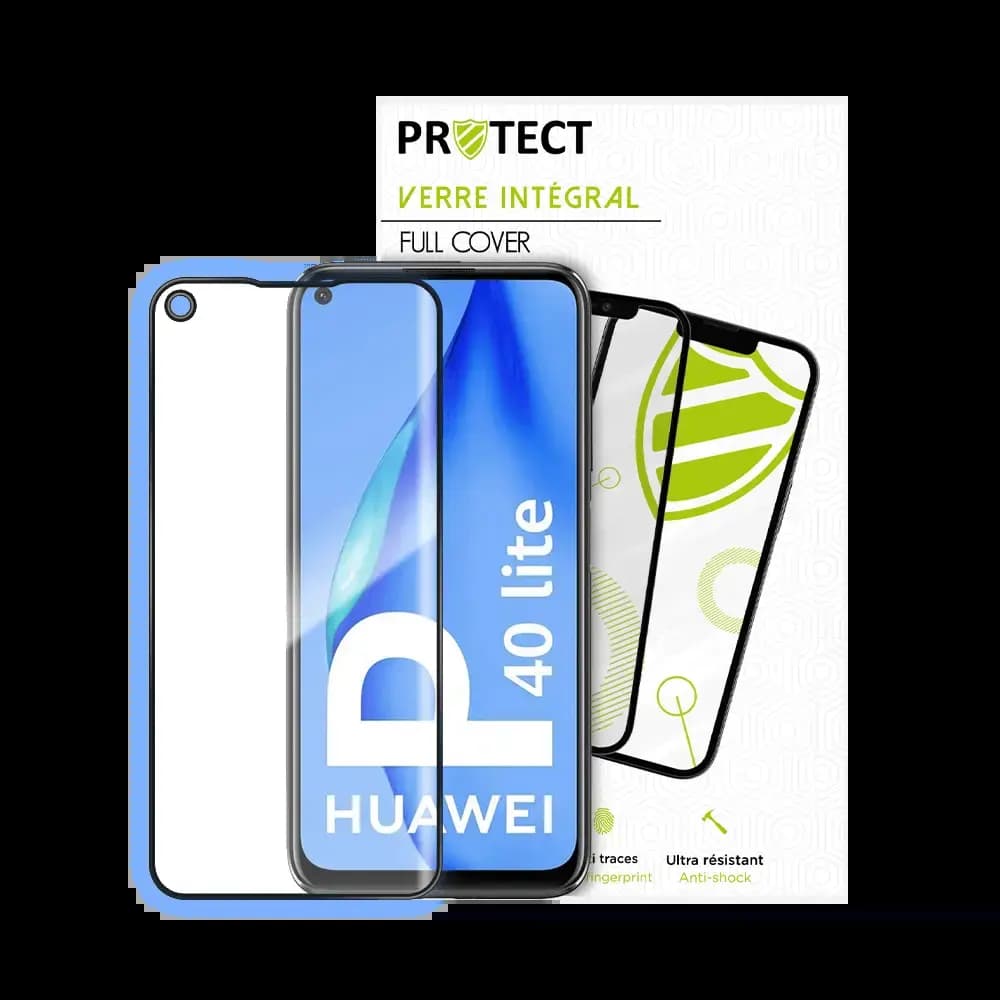 Verre trempé intégral Huawei P40 Lite protection 9H - PROTECT Noir