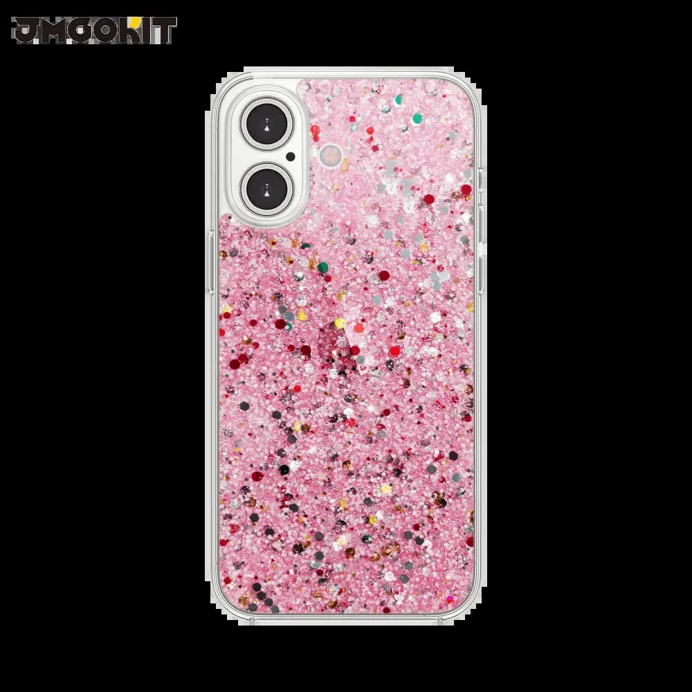 Coque paillettes iPhone 16 Plus Twinkle JMGOKIT - Rose