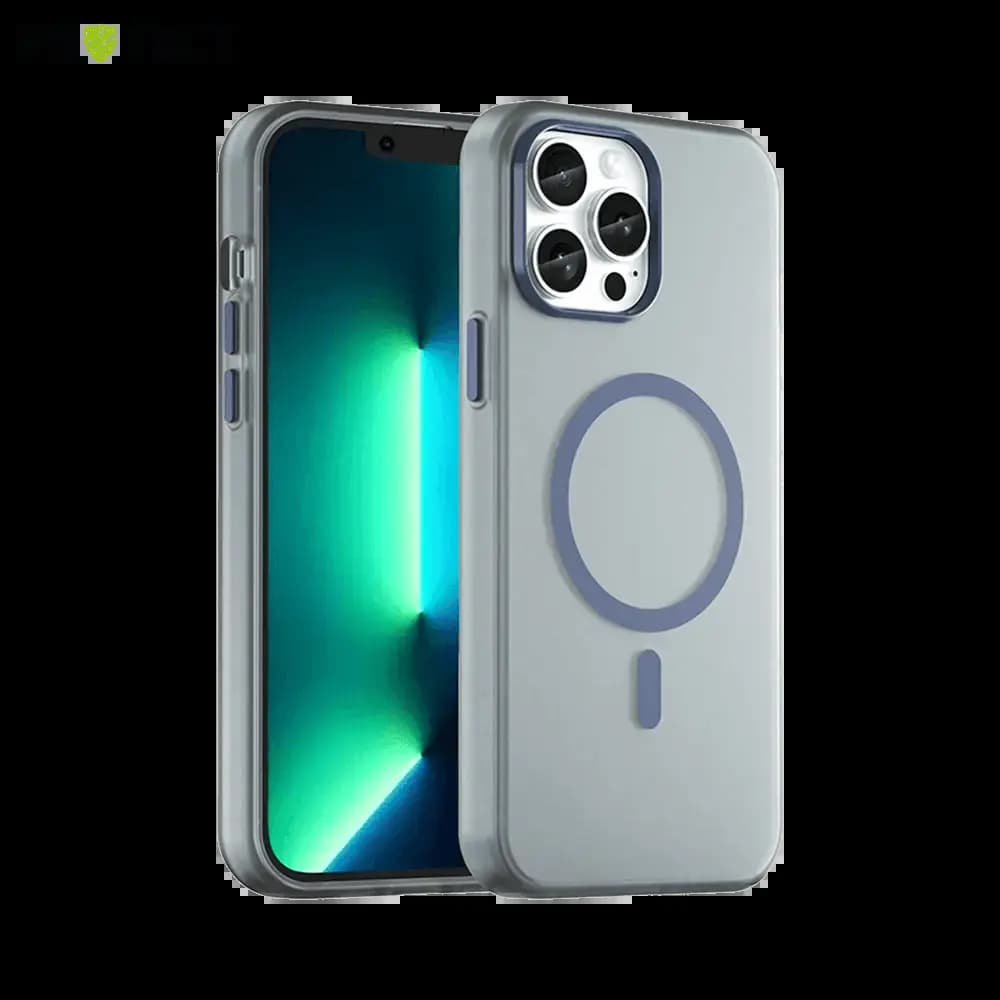 Coque MagSafe bi-matière iPhone 13 Pro - PROTECT MF-006 Bleu Marine
